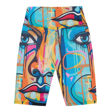 Load image into Gallery viewer, Face Card Graffiti Biker Shorts