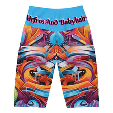 Load image into Gallery viewer, Deep Sky Blue Graffiti Logo Biker Shorts