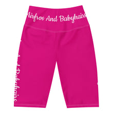 Load image into Gallery viewer, Airfros And Babyhairs Branded White Logo Pink Biker Shorts