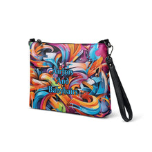 Load image into Gallery viewer, Deep Sky Blue Graffiti Logo Crossbody Bag