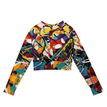 Load image into Gallery viewer, Paint Splatter Long Sleeve Crop Top