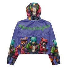 Load image into Gallery viewer, Back To School Bears Trio Crop Windbreaker Chetwode Blue