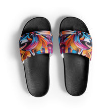 Load image into Gallery viewer, Deep Sky Blue Graffiti Logo Women's slides