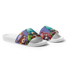 Load image into Gallery viewer, Back To School Bears Trio Slides Chetwode Blue