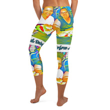 Load image into Gallery viewer, Airfros And Babyhairs Blue Mukbang Capri Leggings