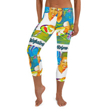 Load image into Gallery viewer, Airfros And Babyhairs Blue Mukbang Capri Leggings