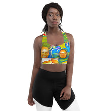 Load image into Gallery viewer, Airfros And Babyhairs Blue Mukbang Print Sports Bra
