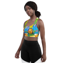 Load image into Gallery viewer, Airfros And Babyhairs Blue Mukbang Print Sports Bra