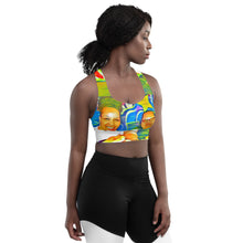 Load image into Gallery viewer, Airfros And Babyhairs Blue Mukbang Print Sports Bra