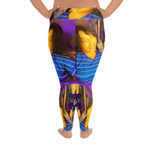 Load image into Gallery viewer, Infamous Lady D Purple Logo Plus Size Leggings