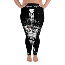 Load image into Gallery viewer, Airfros And Babyhairs Black White Red Infamous Plus Size Leggings