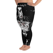 Load image into Gallery viewer, Airfros And Babyhairs Black White Red Infamous Plus Size Leggings