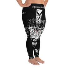 Load image into Gallery viewer, Airfros And Babyhairs Black White Red Infamous Plus Size Leggings