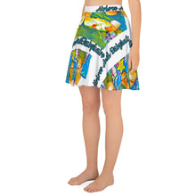 Load image into Gallery viewer, Airfros And Babyhairs Blue Mukbang Print Skater Skirt