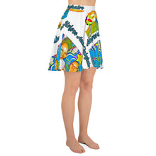 Load image into Gallery viewer, Airfros And Babyhairs Blue Mukbang Print Skater Skirt