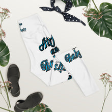 Load image into Gallery viewer, Airfros And Babyhairs Blue Logo Yoga Leggings