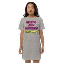 Load image into Gallery viewer, Airfros And Babyhairs Organic cotton t-shirt dress (Black, Heather Grey, Canyon Pink & White out of stock)