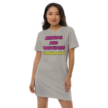Load image into Gallery viewer, Airfros And Babyhairs Organic cotton t-shirt dress (Black, Heather Grey, Canyon Pink & White out of stock)
