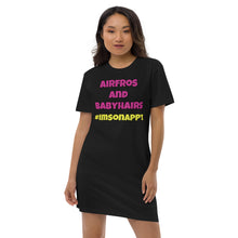 Load image into Gallery viewer, Airfros And Babyhairs Organic cotton t-shirt dress (Black, Heather Grey, Canyon Pink & White out of stock)