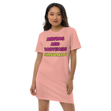 Load image into Gallery viewer, Airfros And Babyhairs Organic cotton t-shirt dress (Black, Heather Grey, Canyon Pink & White out of stock)