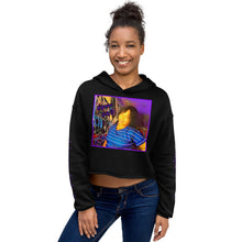 Load image into Gallery viewer, Infamous Lady D Purple Logo Cropped Hoodie