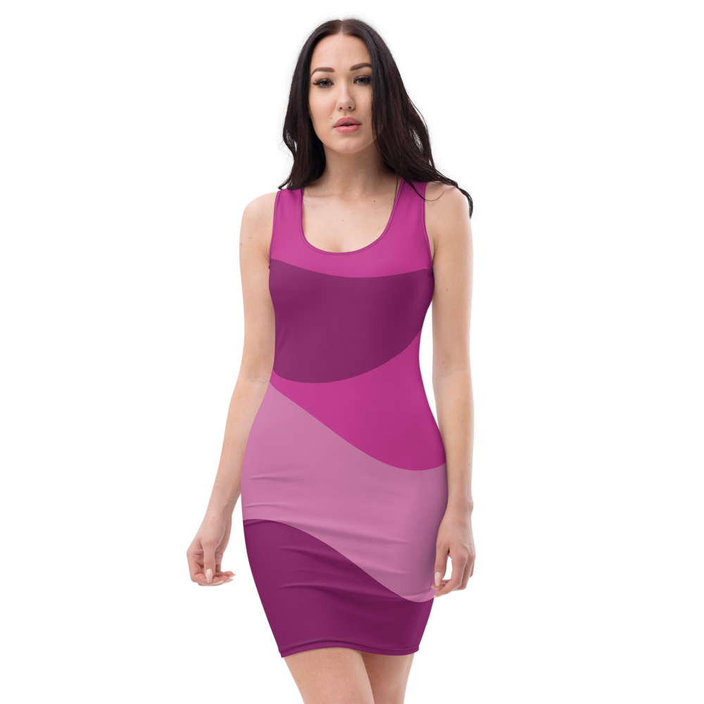 Airfros And Babyhairs Pink And Purple Camo Body DRESS