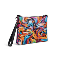 Load image into Gallery viewer, Deep Sky Blue Graffiti Logo Crossbody Bag
