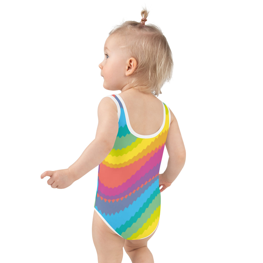 Airfros And Babyhairs Multicolored Logo Baby Swimsuit