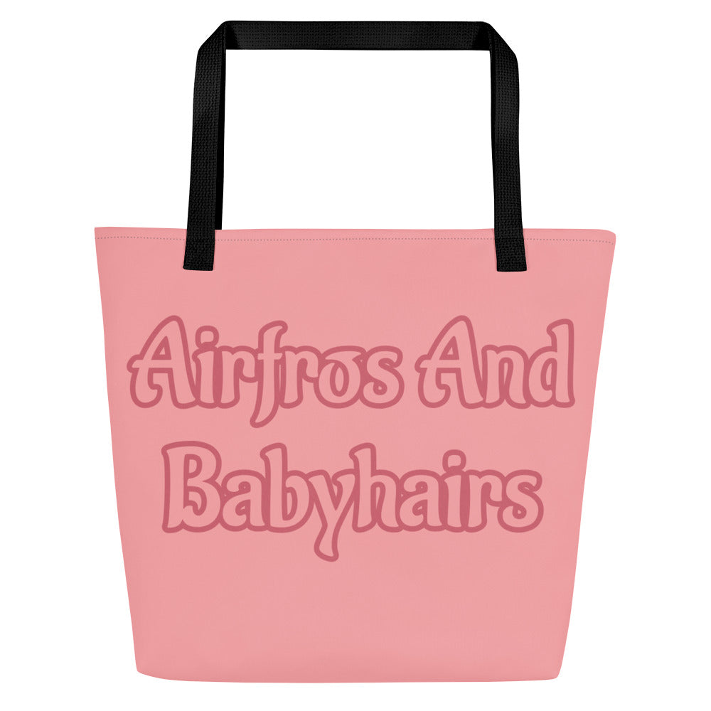 Airfros And Babyhairs Logo WeWak Large Tote Bag