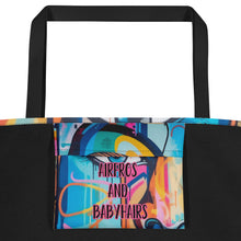 Load image into Gallery viewer, Face Card Graffiti Large Tote Bag
