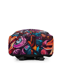 Load image into Gallery viewer, Graffiti Print Minimalist Backpack
