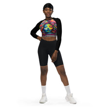 Load image into Gallery viewer, Graffiti Airfro Long Sleeve Crop Top
