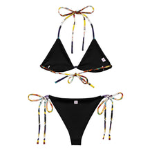 Load image into Gallery viewer, Paint Splatter Logo String Bikini
