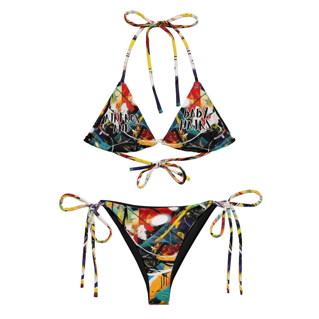 Paint Splatter Logo String Bikini