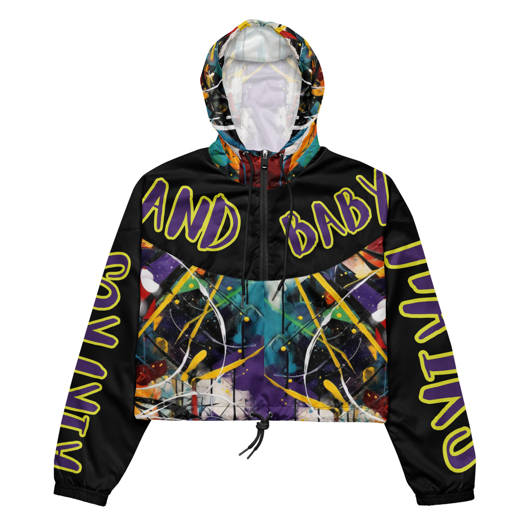 Paint Splatter Cropped Windbreaker