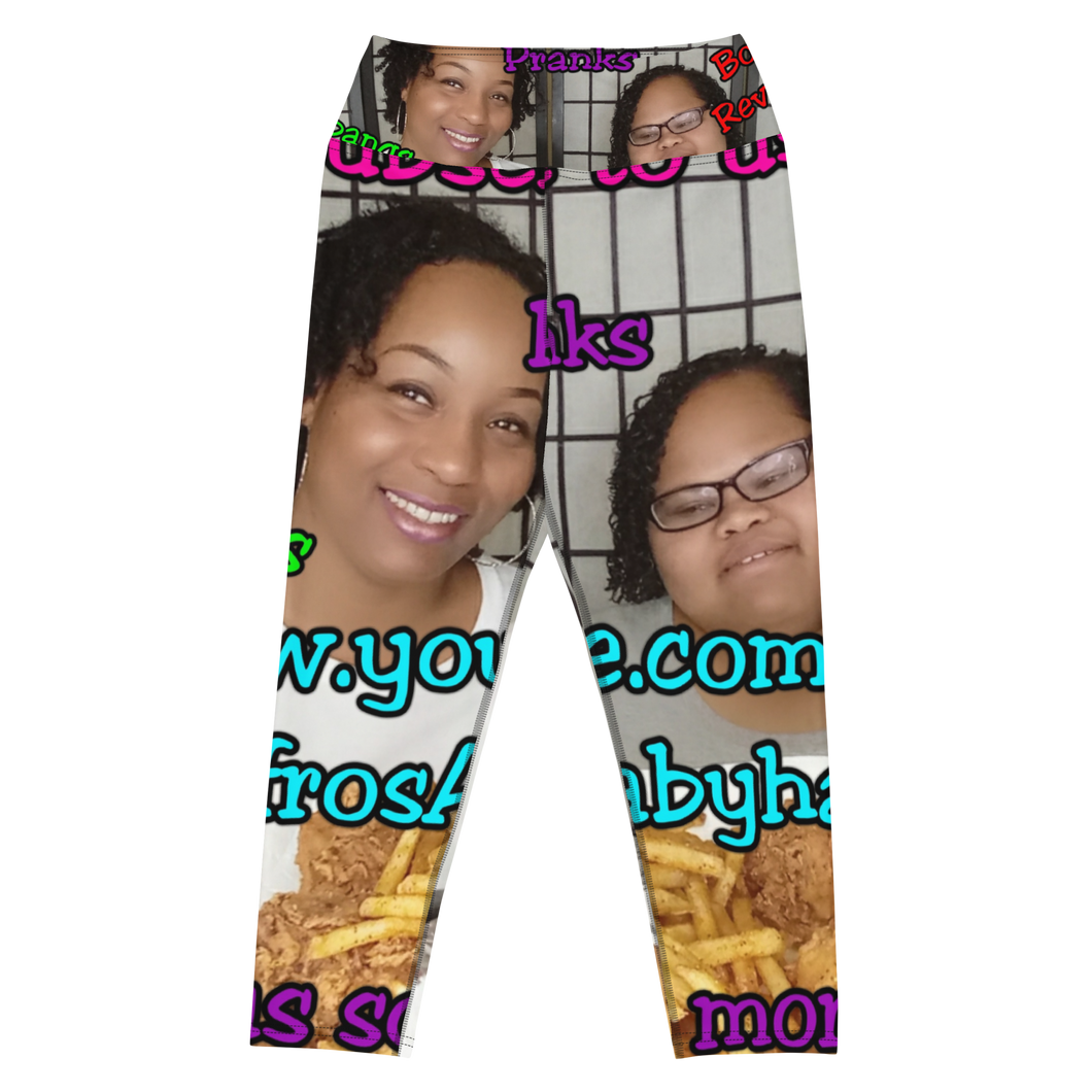 Airfros And Babyhairs Mukbang Original Yoga Capri Leggings