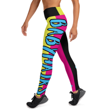 Load image into Gallery viewer, Airfros And Babyhairs Pink Yellow Black Skate Leggings
