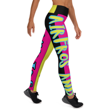 Load image into Gallery viewer, Airfros And Babyhairs Pink Yellow Black Skate Leggings
