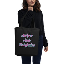 Load image into Gallery viewer, Airfros And Babyhairs Black Eco Tote Bag
