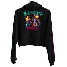 Load image into Gallery viewer, Scooter Gang Black Cropped Hoodie
