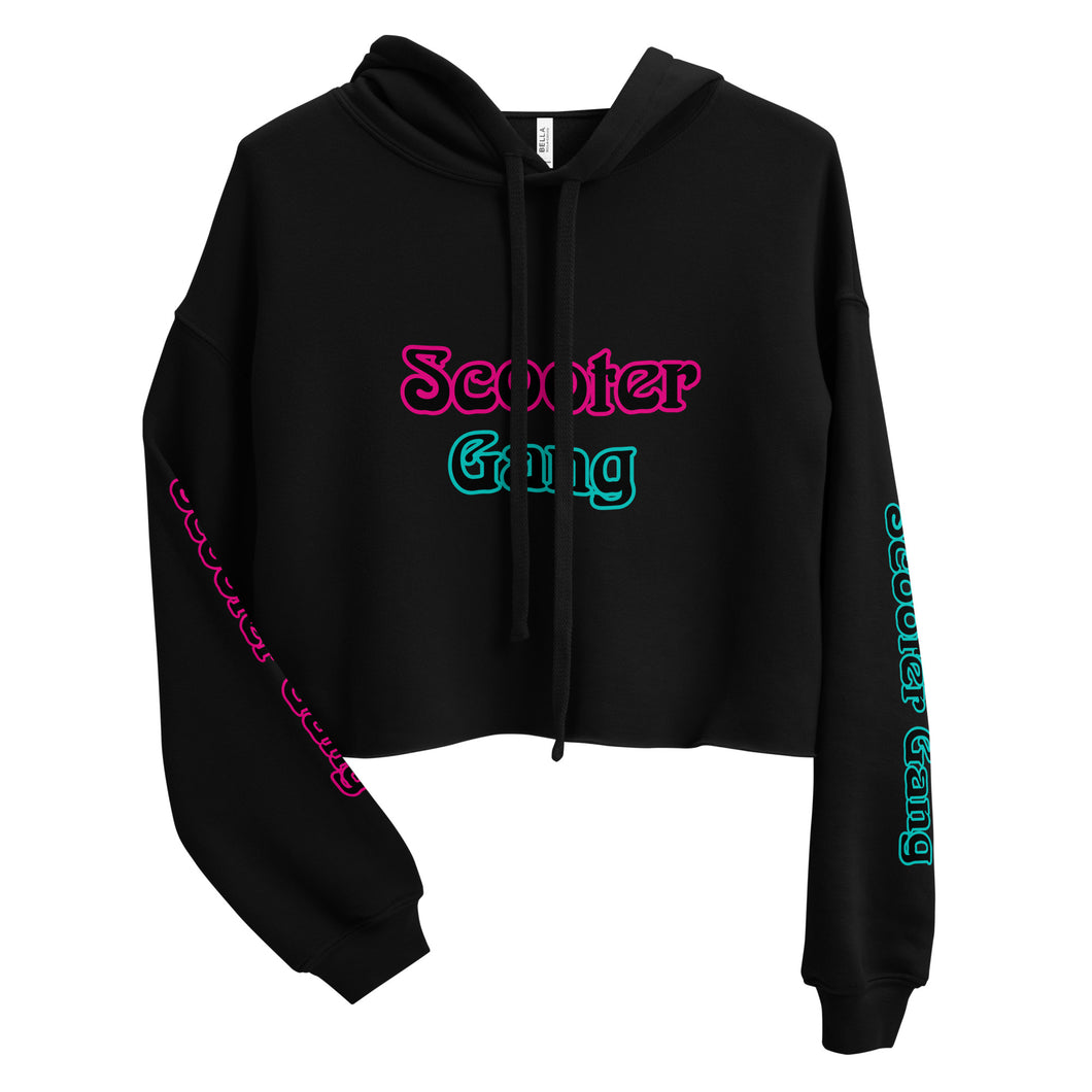 Scooter Gang Black Cropped Hoodie