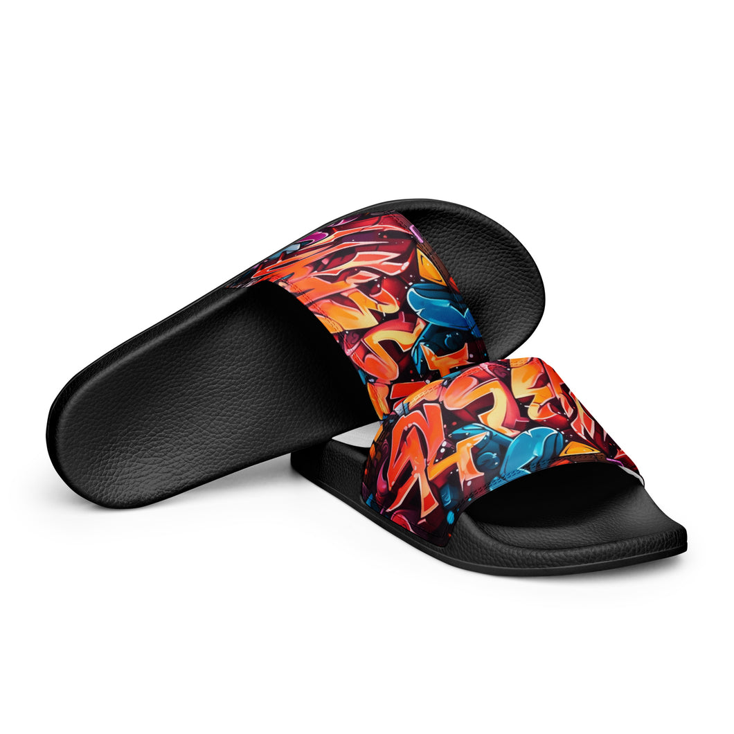 Graffiti Print Womens Slides