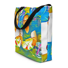 Load image into Gallery viewer, Airfros And Babyhairs Blue Mukbang Print Tote
