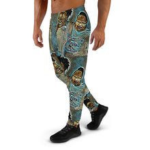 Load image into Gallery viewer, Turquoise &amp; Black Graphic Joggers

