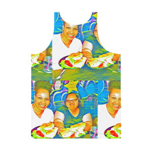 Load image into Gallery viewer, Airfros And Babyhairs Blue Mukbang Unisex Tank Top
