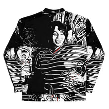 Load image into Gallery viewer, Airfros And Babyhairs Black White Red Infamous Bomber Jacket
