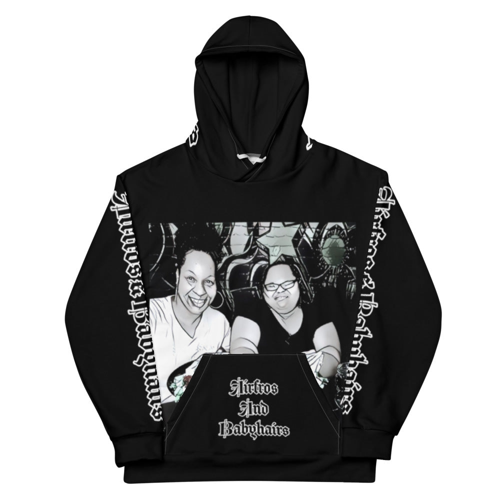 Airfros And Babyhairs Black And White Graphic & Print Hoodie