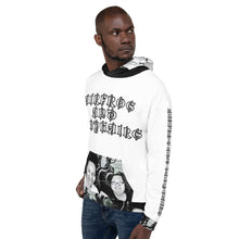 Load image into Gallery viewer, Airfros And Babyhairs White &amp; Black Print Hoodie
