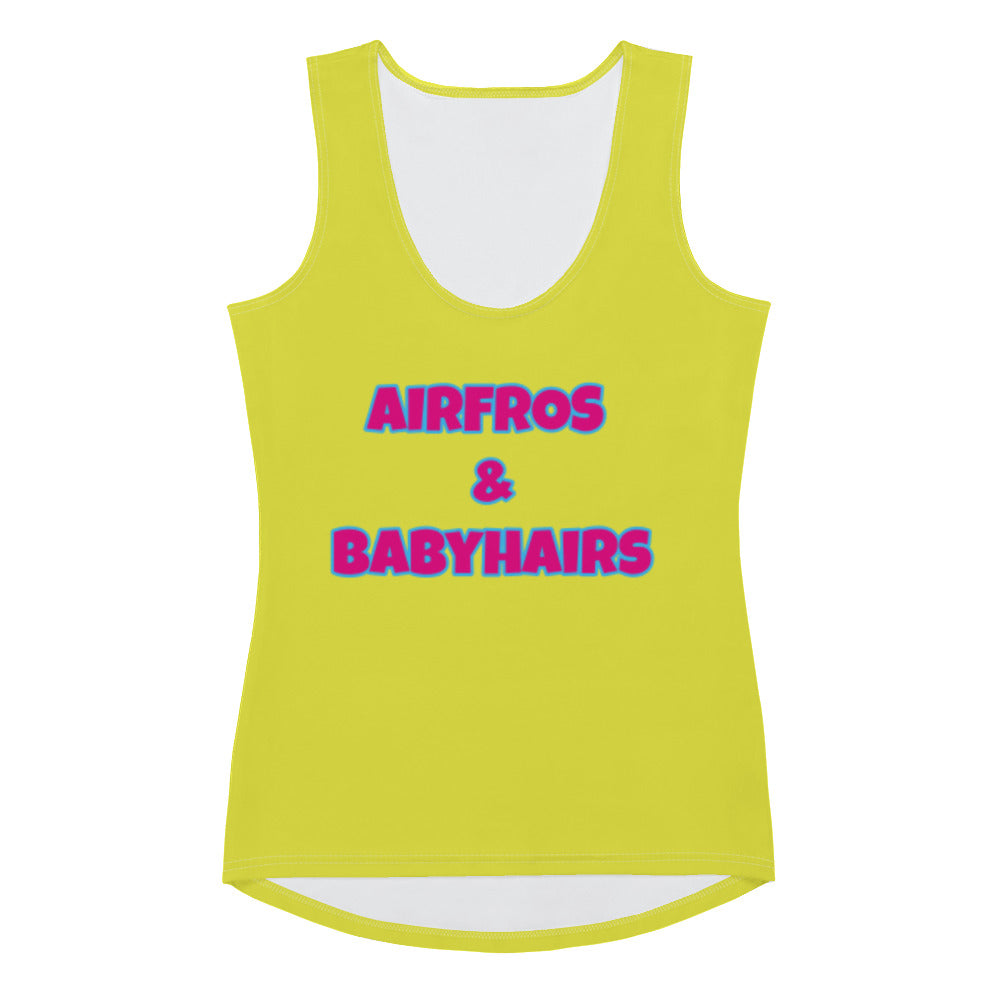 Airfros And Babyhairs Yellow Tank Top