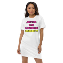 Load image into Gallery viewer, Airfros And Babyhairs Organic cotton t-shirt dress (Black, Heather Grey, Canyon Pink &amp; White out of stock)
